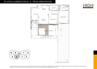 PLANTA GARDEN FINAL 2 - 96 M2 PRIVATIVOS




                                                                                                                                           As medidas são de face a face das paredes.



    O projeto está sujeito a alteração e encontra-se em aprovação na PMSP. A tabela de vendas e a comercialização do empreendimento só serão divulgadas e realizadas após o registro do memorial de incorporação no cartório de imóveis,
    nos termos da Lei nº 4591/64. Material provisório de consulta interna do corretor sujeito a alterações. Proibida a divulgação para público externo.
 
