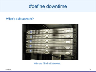 #define downtime <ul><li>Impact of downtime? </li></ul>