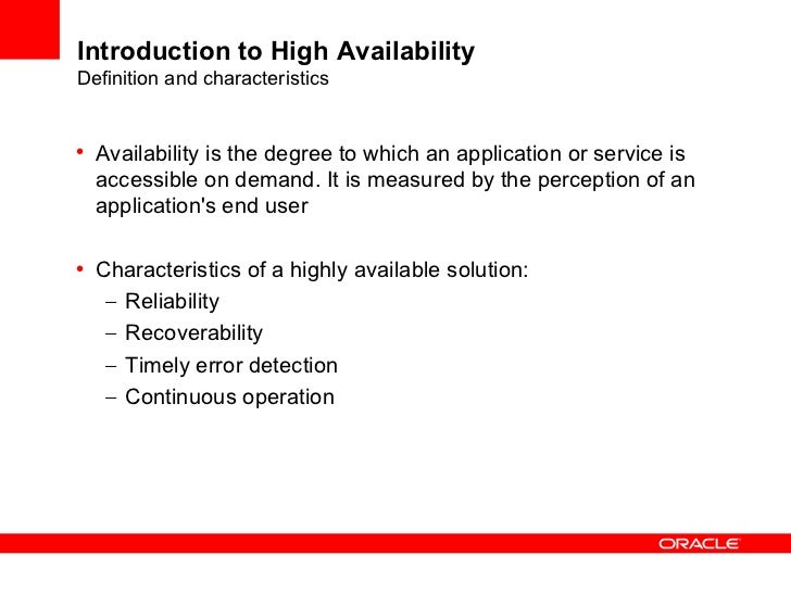 High Availability And Oracle Data Guard 11g R2