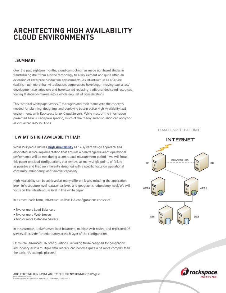Architecting High Availability Linux Environments within the Rackspac…