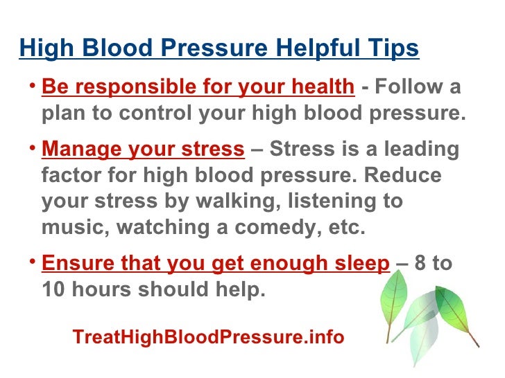 High blood pressure symptoms