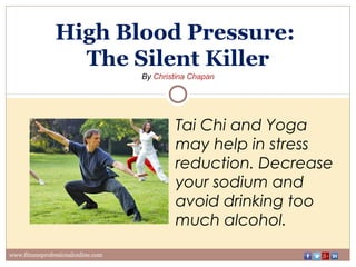 High blood pressure the silent killer Slide 16