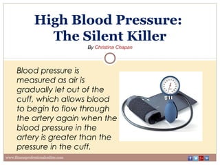 High blood pressure the silent killer Slide 8