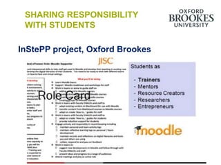 SHARING RESPONSIBILITY
 WITH STUDENTS

InStePP project, Oxford Brookes
 