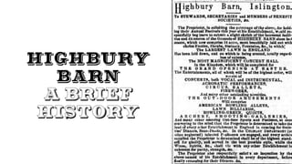 Highbury Barn - A brief history by Lee Jackson 