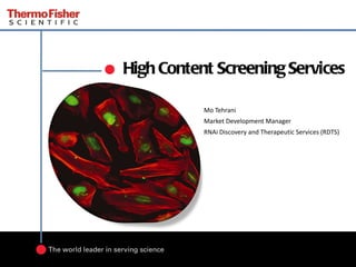 High Content Screening Services ,[object Object],[object Object],[object Object]