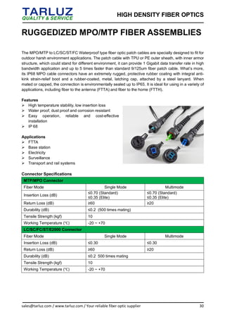 High density fiber optic cabling system apr. 2018 | PDF