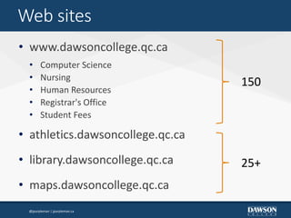 The Dawson Way of Doing Things: A Study of Our Path Using WordPress Slide 26