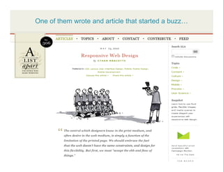 One of them wrote and article that started a buzz…
 