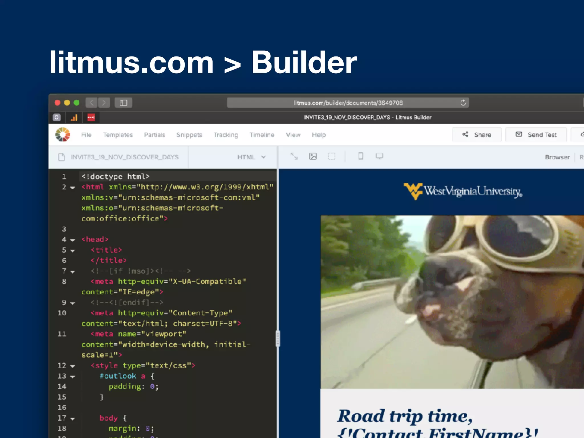 litmus.com > Builder
 