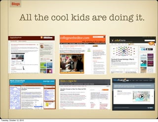 Blogs



                    All the cool kids are doing it.




Tuesday, October 12, 2010
 