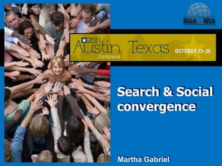 Search & Social
Search & Social
convergence
convergence



Martha Gabriel
 