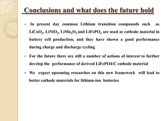 High energy and capacity cathode material for li ion battries | PPTX