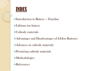 High energy and capacity cathode material for li ion battries | PPTX