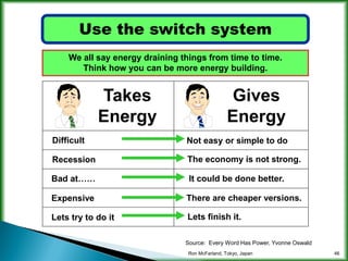 Increasing company energy