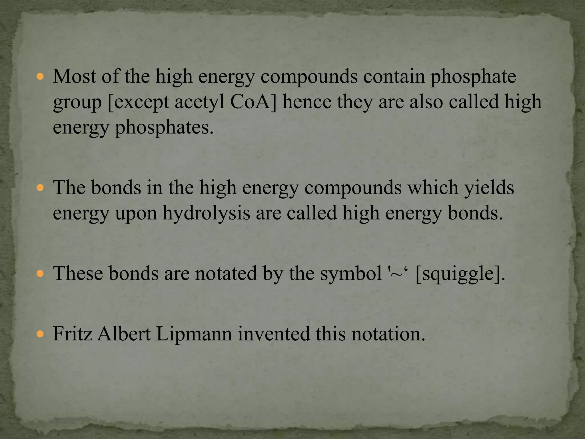 The Most Abundant High Energy Compound In Cells Is High energy compounds | PPT