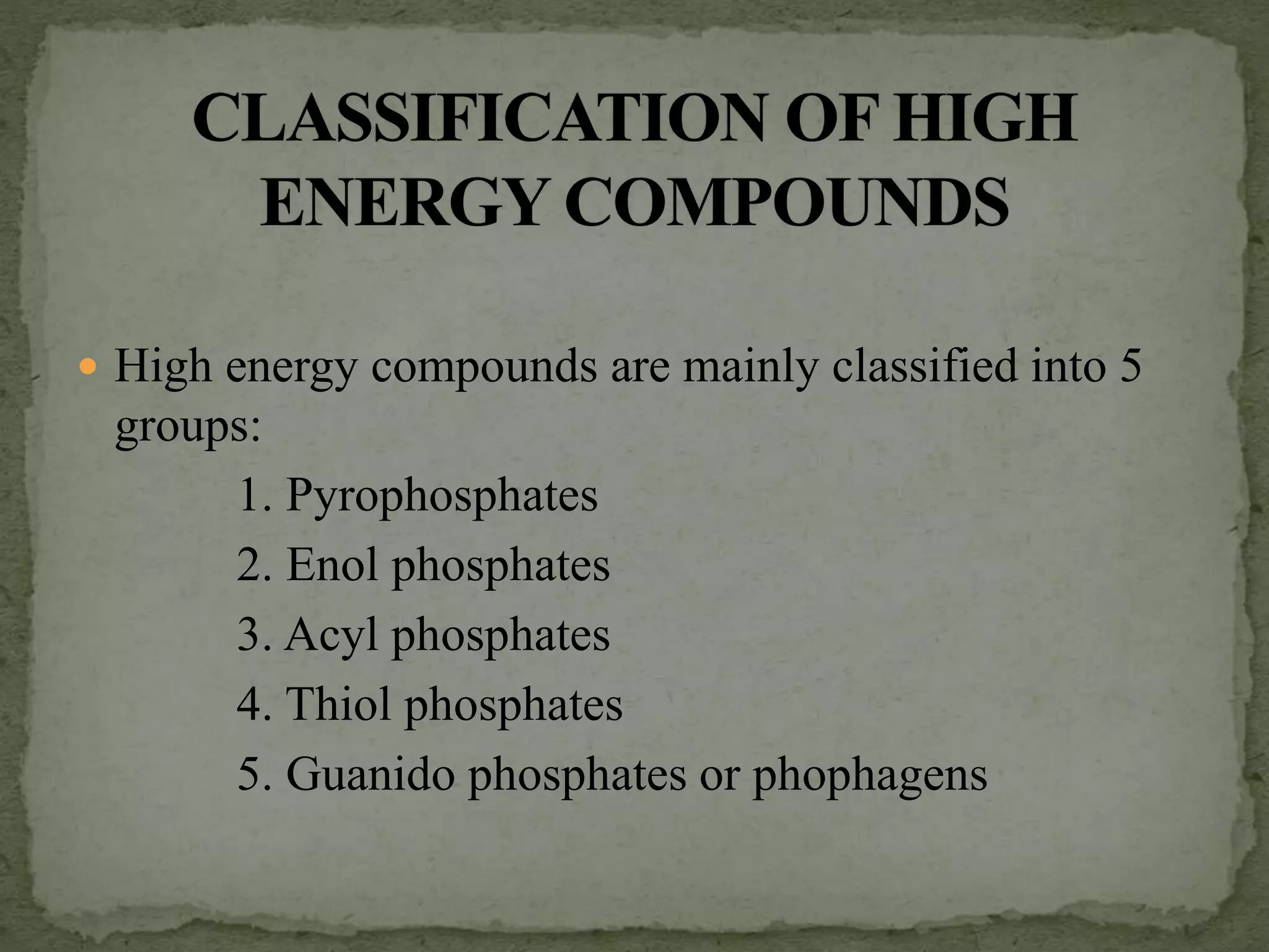 The Most Abundant High Energy Compound In Cells Is High energy compounds | PPT