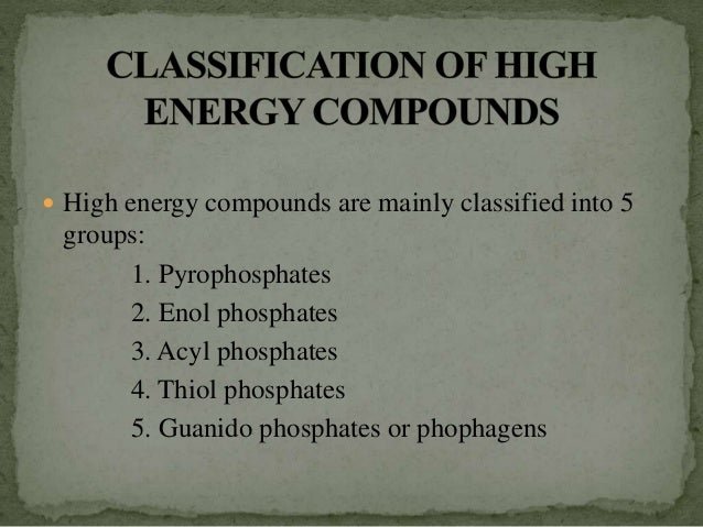 energy rich compounds in biochemistry ppt Structures of energy-rich compounds (with diagram).