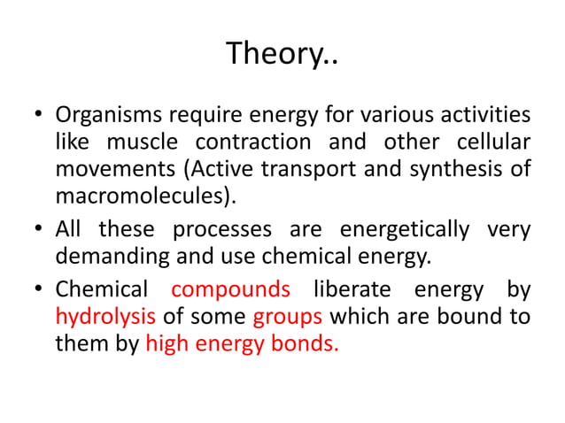 The Most Abundant High Energy Compound In Cells Is High energy compounds | PPT