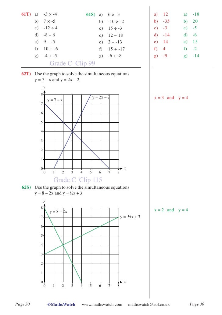 Mathswatch Answers Grade 7 - memonorthwest