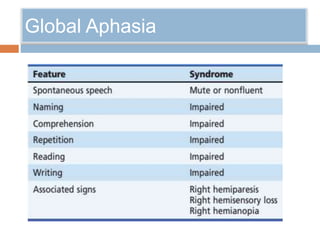 Global Aphasia
 