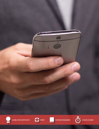 CONTINUING STUDIES • FALL 20153
ELIGIBLE FOR CERTIFICATE NEW!! TEXTBOOK REQUIRED 3 HOUR COURSE
 