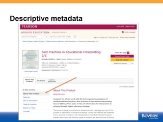 Descriptive metadata
32
 