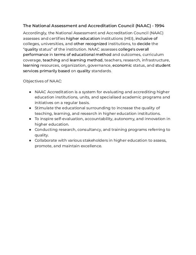Higher education accreditation bodies, types of accreditation and its ...