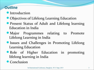 Higher education and lifelong learning in india dr j d singh | PPT