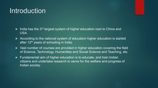 Higher education in india | PPTX
