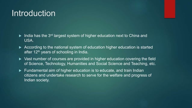 Higher education in india | PPT
