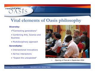 #
1             .>

    "?)                       :

    ")&
    #

    ";              %    %%

                   .>

    ",

    "     !

    " <= %
        -               -%    :
                                  •   Opening of FlexLab in September 2004
 