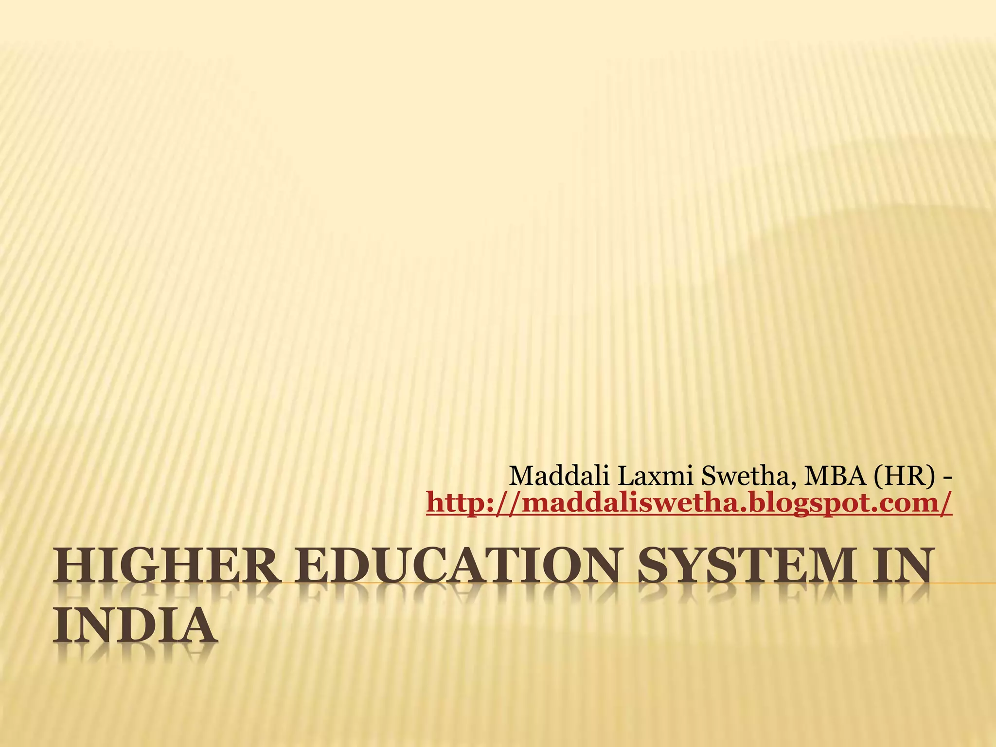 Higher education system in india | PPTX