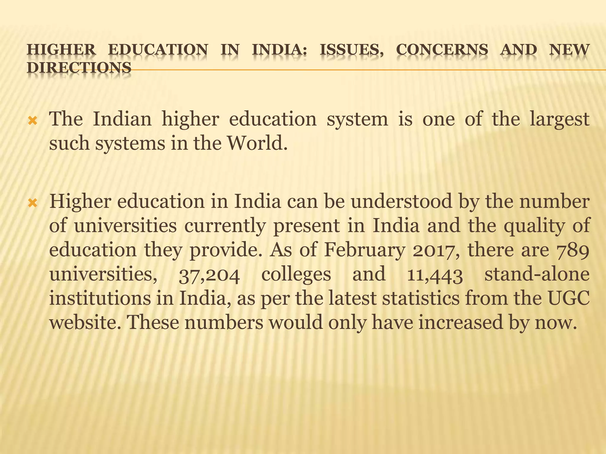 Higher education system in india | PPTX