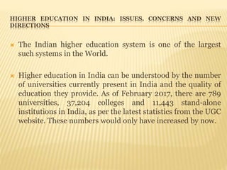 Higher education system in india | PPTX