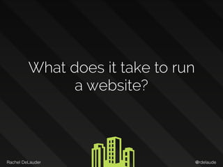 @rdelaudeRachel DeLauder
What does it take to run
a website?
 