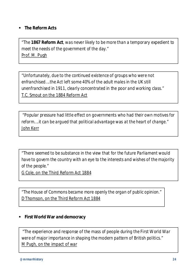 Higher history revision notes britain 18511951