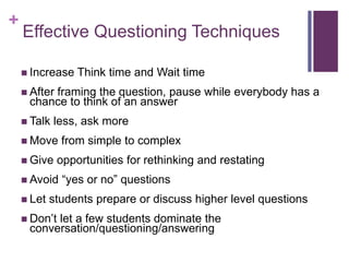 Higher Level Questioning | PPTX