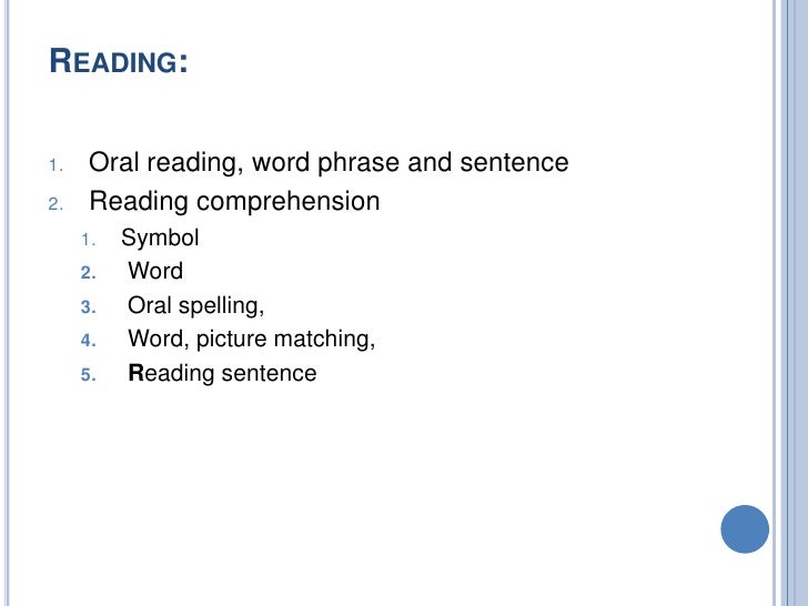 Higher mental function examination