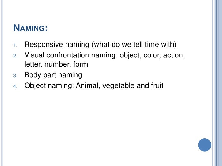 Higher mental function examination