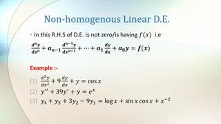 Higher Order Differential Equation | PDF