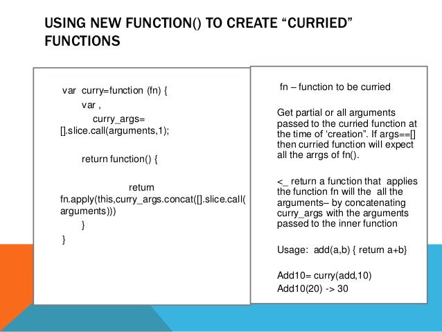 Curry functions in Javascript