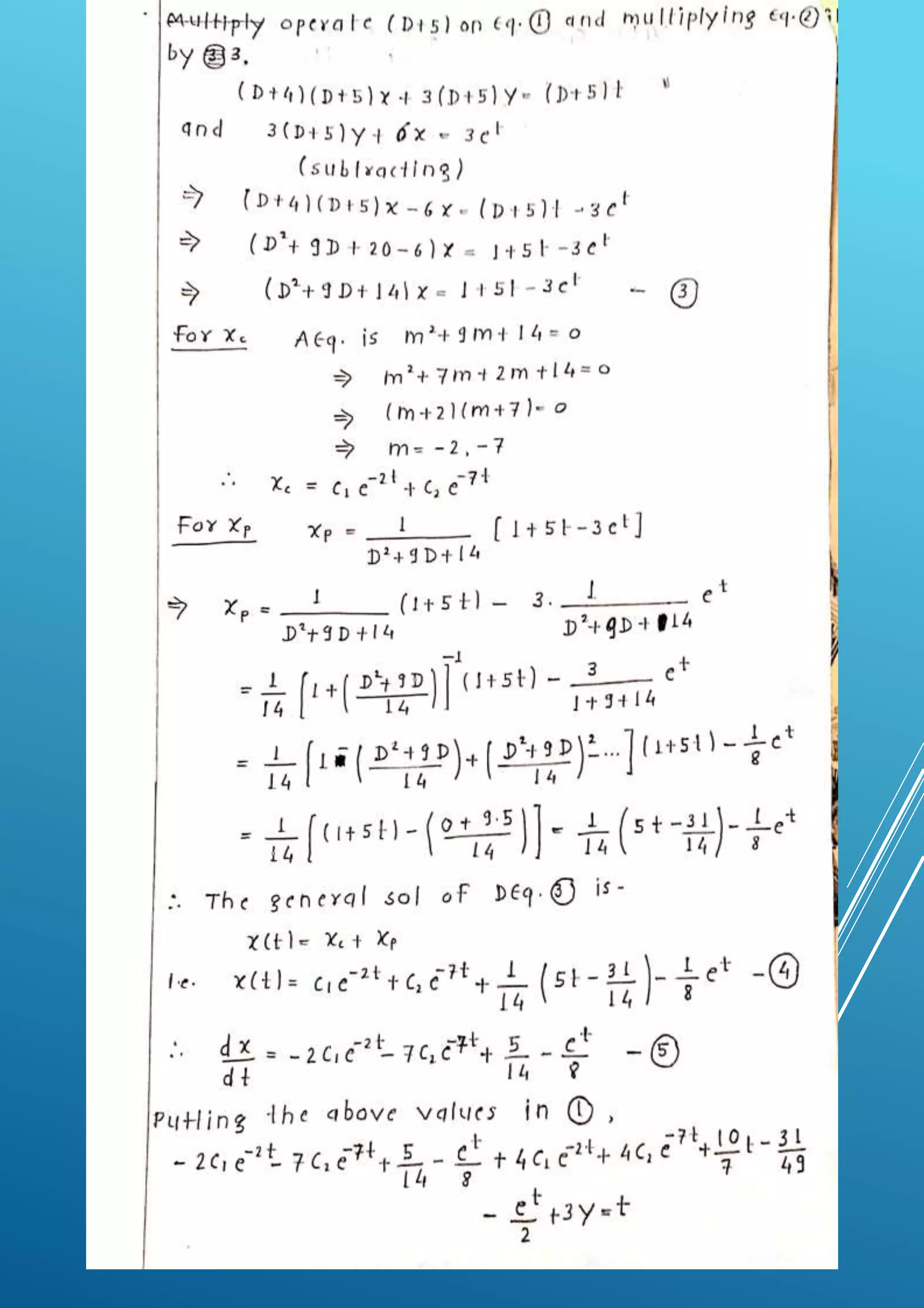 Higher Order Ordinary Differential Equations Pptx Higher Order Ordinary Differential Equations Pptx