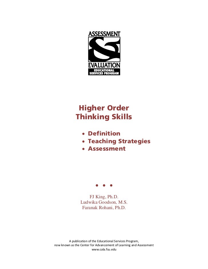 Higher order thinking skills