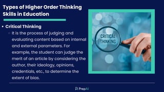 Higher Order Thinking Skills (HOTS) - By PrepAI | PDF