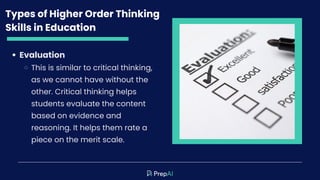 Higher Order Thinking Skills (HOTS) - By PrepAI | PDF