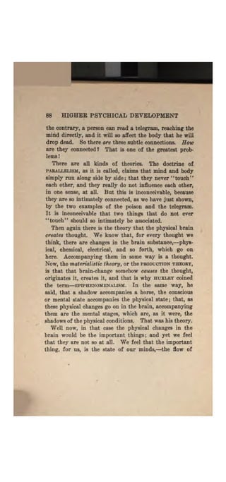 Higher psychic development