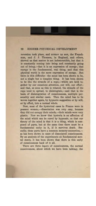 Higher psychic development