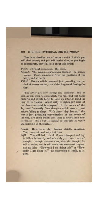 Higher psychic development