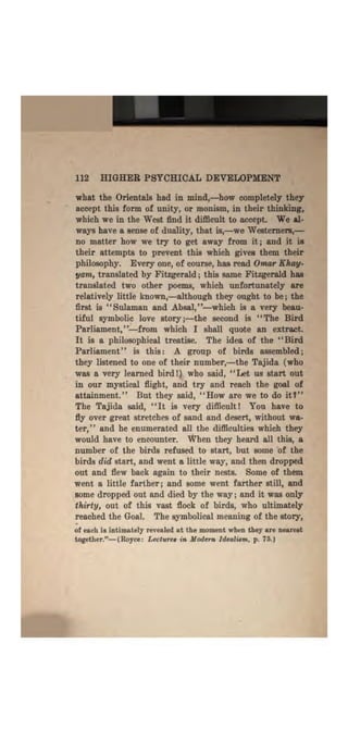 Higher psychic development